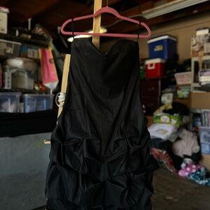 Elegant Black Strapless Dress